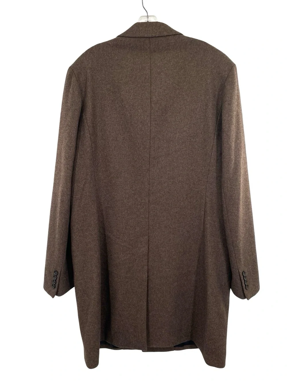 J. Crew Men’s Ludlow Marling & Evans Brown Wool Long Top Coat Size 44